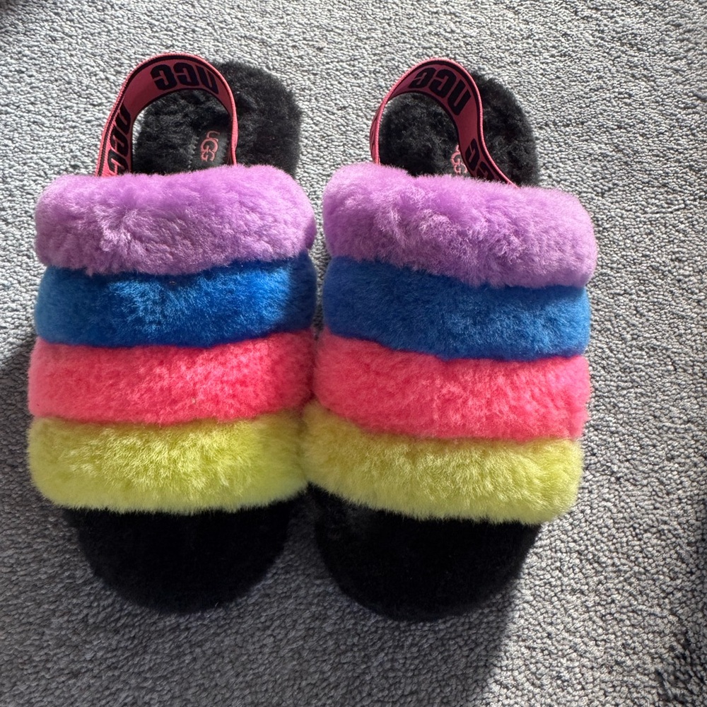 Colorful Fuzzy Slippers